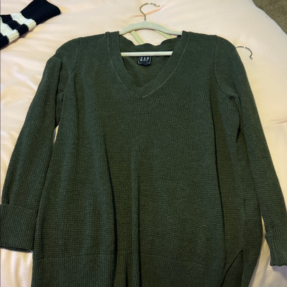 GAP  Olive V-Neck Sweater